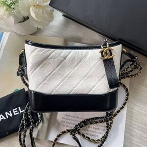 Chanel Gabrielle Hobo Small White Calfskin